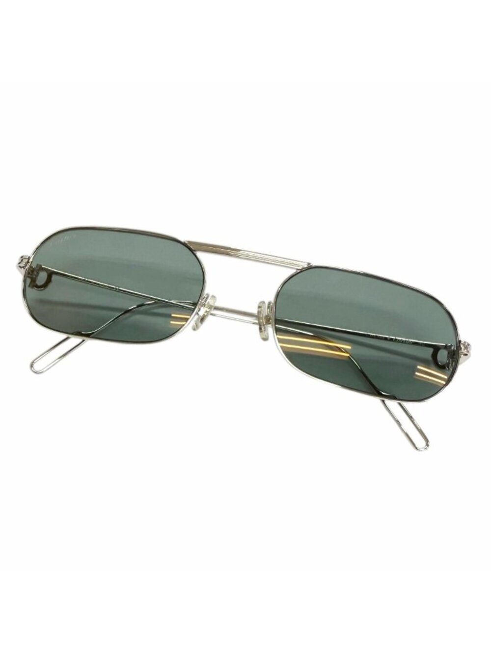 Cartier Premiere de 2C Decor Oval Sunglasses Silver 55 Eyewear